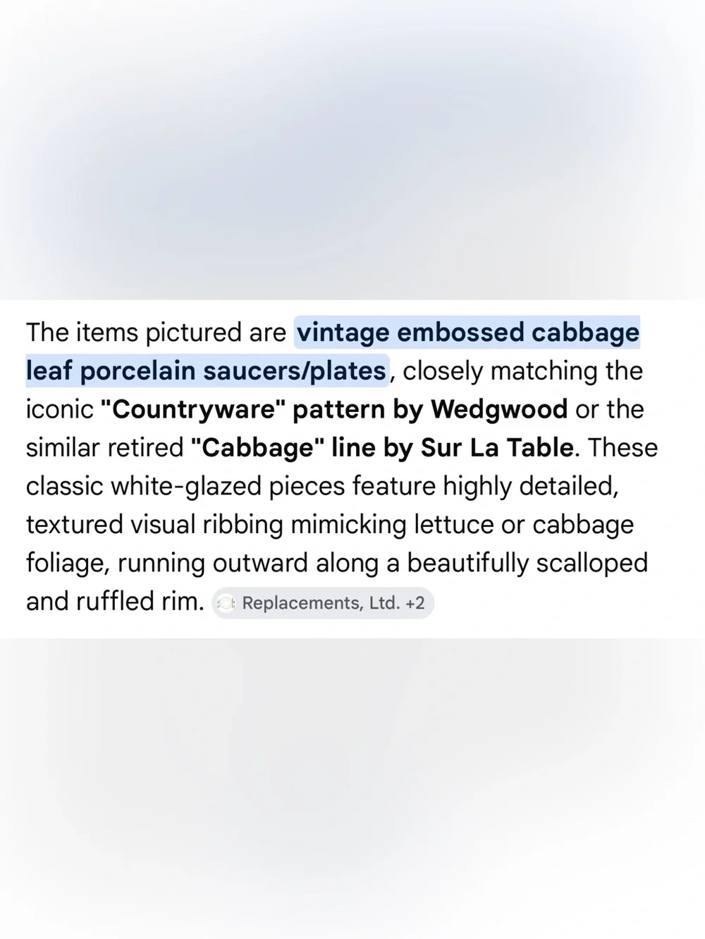 Sur La Table Cabbage 2 White Porcelain Scalloped Ruffled 8 In Bread Plate Sauce
